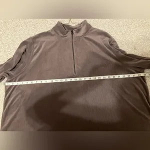 Livi Quarter Zip Pullover Velour Sweatshirt Women‎ size 26/28 active athleisure thumbnail 9