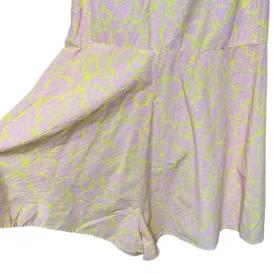Anthropologie Lilka Saffron Romper Culottes Tie‎ Back Floral Pink Yellow Small thumbnail 6