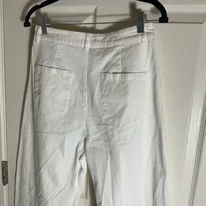 Zara High-Waisted Balloon Fit Pants - Off-White Size 4 thumbnail 8