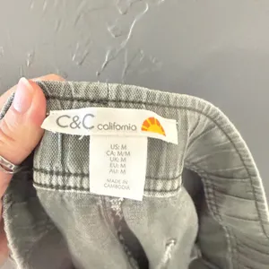 C&C California Womens Sage Green‎ Linen Blend Cargo Jogger Pants Size M Bohemian thumbnail 10