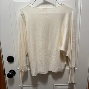 Cyrus Women's Cream Knit Batwing Soft Cozy Sweater Cabincore Large thumbnail 3