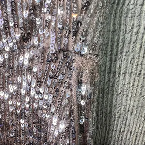 Xscape (with flaws)Size 10 Beige/Tan Underlay Silver Sequin 1 Arm Party … thumbnail 4
