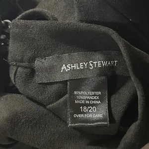 Ashley Stewart Mini Dress Black Faux Suede Corset Front SZ 18/20 Gothic Grunge thumbnail 8
