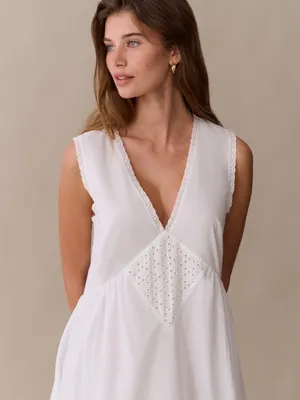 NWT Few Moda Sonnet Maxi Dress size Large L cotton white Kourt thumbnail 3