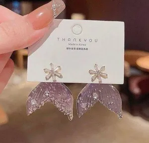 Light Purple Fantasy Fishtail Stud Earrings for Women thumbnail 1