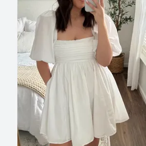 Abercrombie & Fitch Emerson Mini Poplin Cotton Dress in White Size XS thumbnail 2