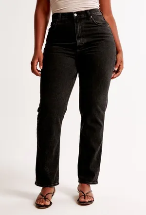 Abercrombie & Fitch The 90’s Straight Ultra High Rise Curve Love Jean thumbnail 1