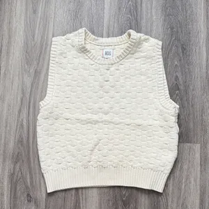 BDG Textured Cream Knit Vest Size Large Women’s Cotton blend Sweater thumbnail 2