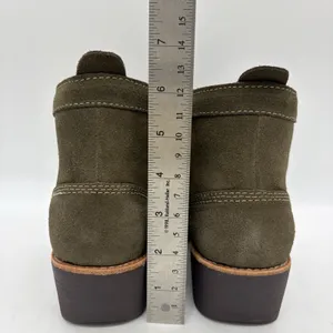 WORX by Red Wing Womens 7 Boots Olive Green Suede Steel Toe #5124 EUC thumbnail 5