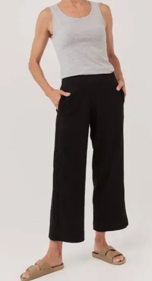 Hot Cotton 100% Linen Black Flood Pants size M thumbnail 1