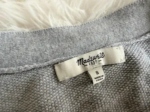 Madewell Striped V-Neck Cardigan Sweater Size S thumbnail 2