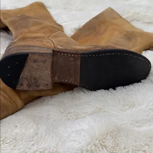 Bed Stu Manchester Cobbler Tall Leather Riding Boots Lace Back Rustic sz 7 thumbnail 4