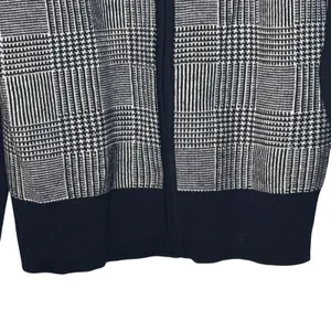 Pendleton Women's Sweater 100% Merino Wool Full Zip Houndstooth Cardigan‎ Medium thumbnail 5