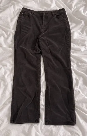 L.L.Bean Black Velvet Pants Size 14 thumbnail 1