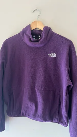 The North Face Purple Fleece Pullover Women’s Small Mock Neck Sweatshirt thumbnail 2