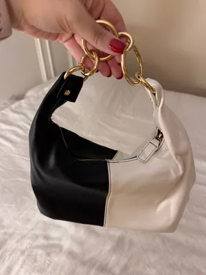 Urban Outfitters Black and White Two-Tone Chain Shoulder Bag thumbnail 3