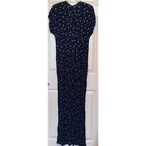 Westport Women's Navy White Design‎ Short Sleeve Jumpsuit Zips in Back Size 10 thumbnail 2
