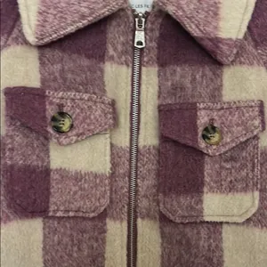 Avec Les Filles Pink and Cream Jacket Cozy Style thumbnail 3