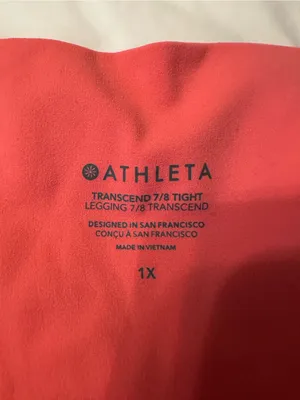 Athleta Coral Pink High-Rise Transcend 7/8 Tights - Performance - NWT - Size 1X thumbnail 7