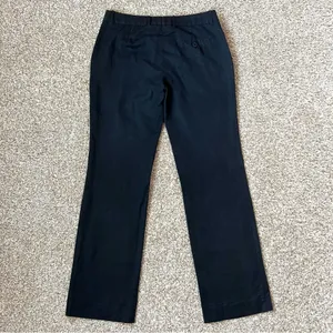 H&M Black Dress Pants Mid-Rise Straight Leg Linen Blend Size 8 thumbnail 12