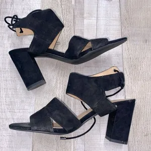 Franco Sarto black block heels size 6 1/2 medium thumbnail 5