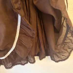 Anthropologie Puff Sleeve Scoop Neck Tiered Maxi‎ Dress S Cottage Ruffle Smocked thumbnail 6