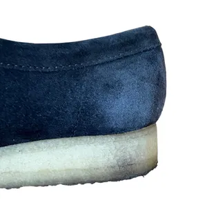 Clarks Originals Wallabee Navy Blue Suede Crepe Sole Moccasin Lace Shoes Women 9 thumbnail 9