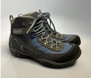 Asolo Mesita Waterproof Hiking Boots Womens 7.5 Blue Grey Good Vibram Sole Suede thumbnail 1