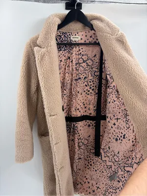 ZADIG & VOLTAIRE Teddy Mint Coat Cream Sherpa Shearling Long Beige size xs thumbnail 10