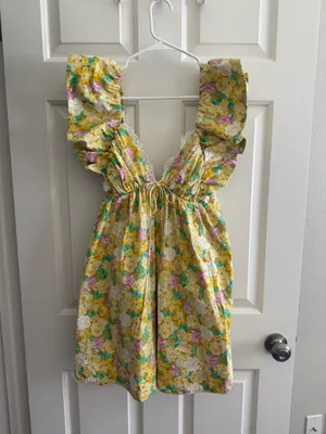 For Love & Lemons Mini Dress Floral Yellow thumbnail 2