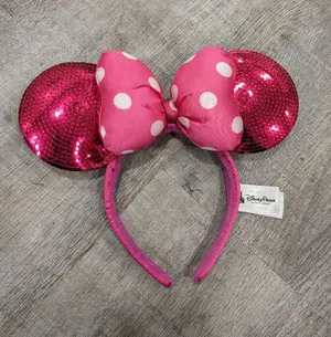 Disney Parks Pink Sequin Minnie Mouse Disney Ears Headband thumbnail 1