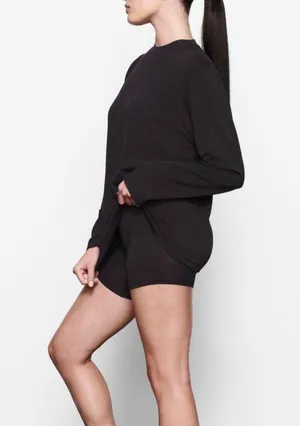 SKIMS boyfriend Long-sleeves T Shirt in Onyx Size XS thumbnail 3
