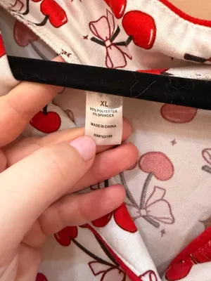 Cherry pajama top White Size XL thumbnail 2