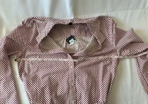 TOMMY HILFIGER Polka Dot Printed Long Sleeve Collared Shirt Dress Size Medium thumbnail 2