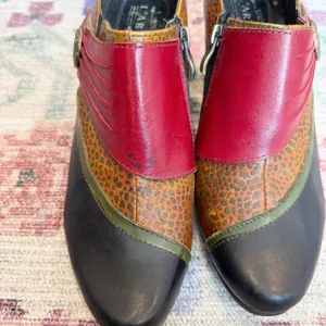 L'artise Spring‎ Step Womens Colorblock Ankle Booties Size 41 Animal Print Artsy thumbnail 7