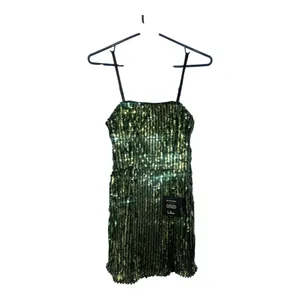 Lulu's‎ Hit the Dance Floor Green Sequin Mini Dress, XS thumbnail 2