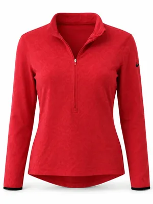 Nike Dri-FIT Floral Jacquard Half Zip Running Pullover Women’s S Red thumbnail 2