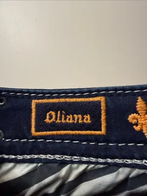 Rock Revival Oliana Mid-Rise Skinny Jeans Bling Pockets Intentional Fading SZ 30 thumbnail 5