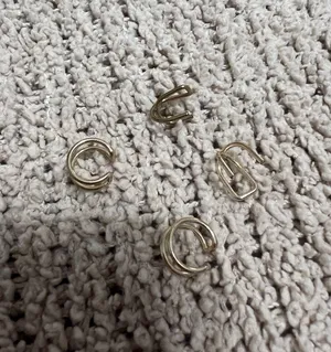SheIn Gold hoop ear cuffs with a unique design #hoops #jewelry thumbnail 1