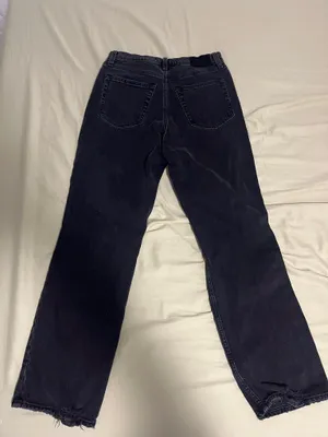Abercrombie and Fitch 90s straight leg high rise black jeans thumbnail 3