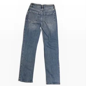 Hollister High-Rise Straight Leg Jeans Mid Rise 24/00 (24x29) Stretch Whiskering thumbnail 2
