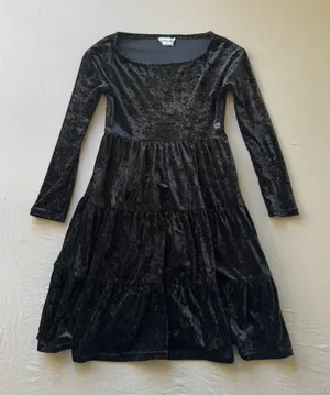 Vintage Sofia Rye Paris Tiered Velvet Dress thumbnail 1
