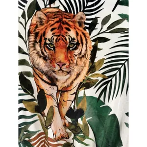 Aviator‎ Nation Velvet Tiger Pullover Crewneck White Unisex Size Small thumbnail 14