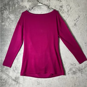 Nom Maternity Nursing Top Medium Pink Long Sleeve Layered Breastfeeding Shirt thumbnail 1