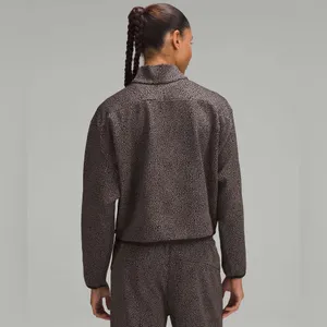 Lululemon Lab Double-Knit Jacquard Half Zip Sweatshirt Crop Jacket Size 10 thumbnail 3