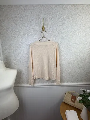 We the Free Cream Button Don’t Forget Me Lightweight Sweater - Size - XS thumbnail 5