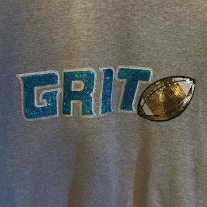 Detroit lions Gray Grit football game day Sweater size large! thumbnail 2