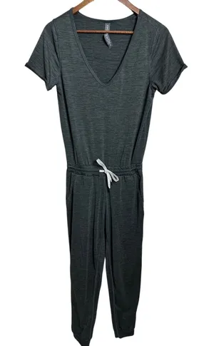 Vuori All Day Jumpsuit Jogger size XS Heather Olive Green Athleisure thumbnail 1