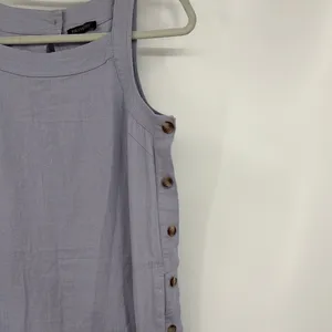 For Cynthia Linen Blend Shift Dress Sz S Lagenlook Minimal Scandi Neutral Artsy thumbnail 3