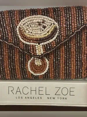 NEW - Viral Rachel Zoe Espresso Martini Beaded Coin Pouch & Bag Charm/Key Ring thumbnail 2